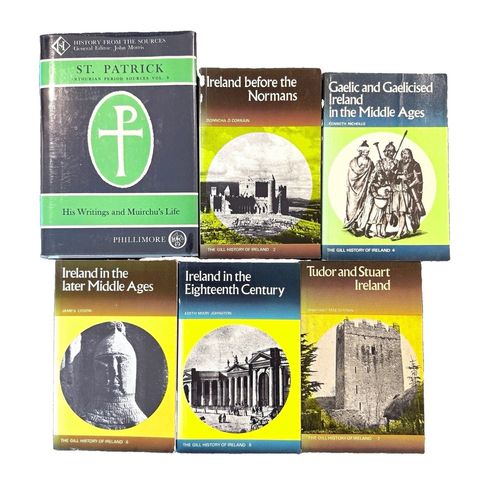 Gill History of Ireland Lot St Patrick Medieval Tudor Book Set Vintage Paperback